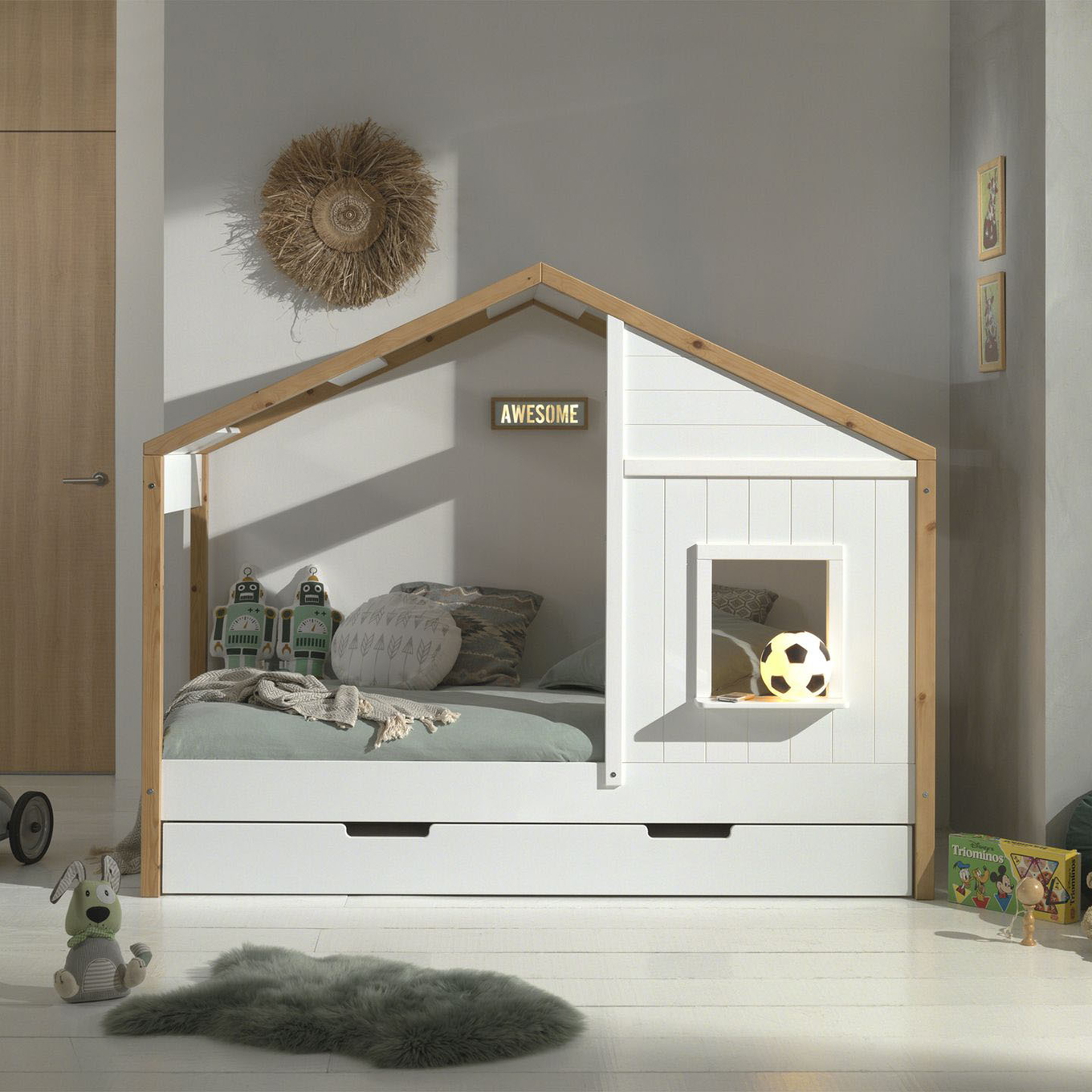 Hausbett Babs inkl. Ausziehkasten 1 Fenster #2