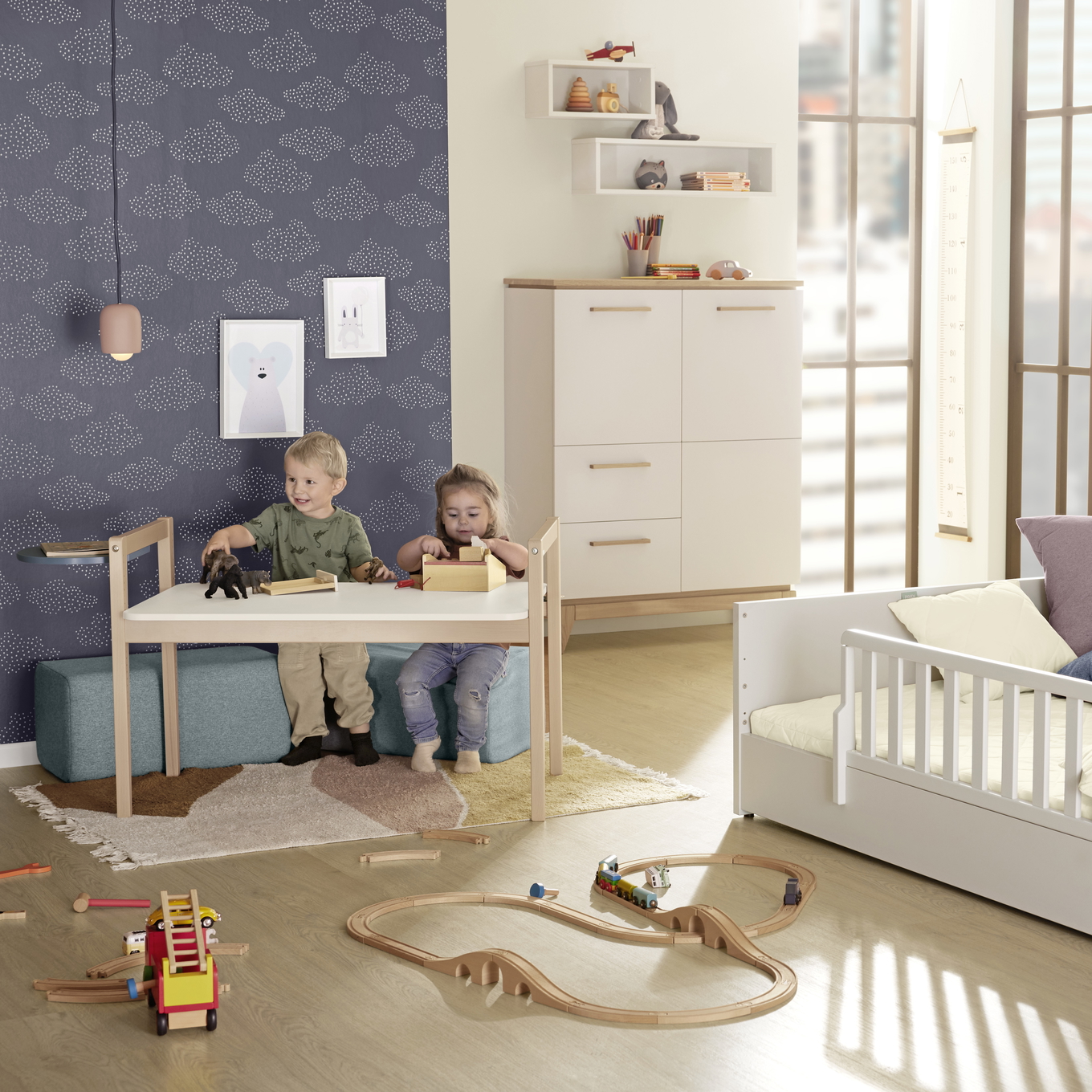 Beistellbett Little Cloud Weiss 5