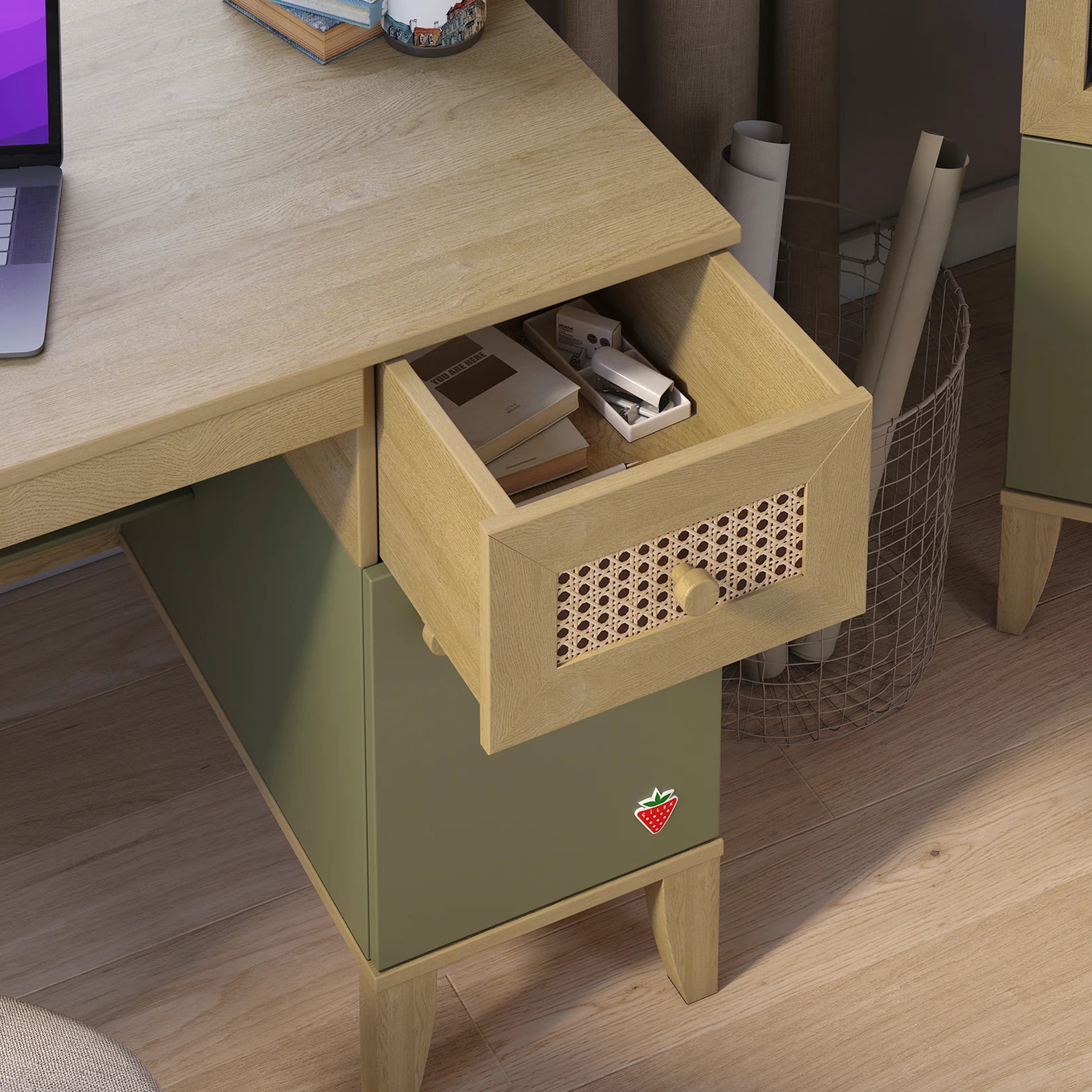 Schreibtisch Loof mit Aufsatz 4