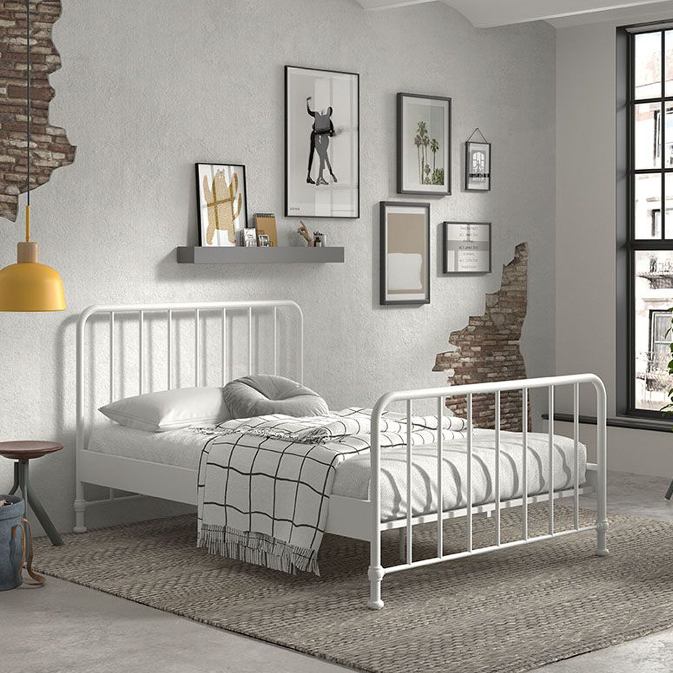 Metallbett Bronxx 140 Weiss 2