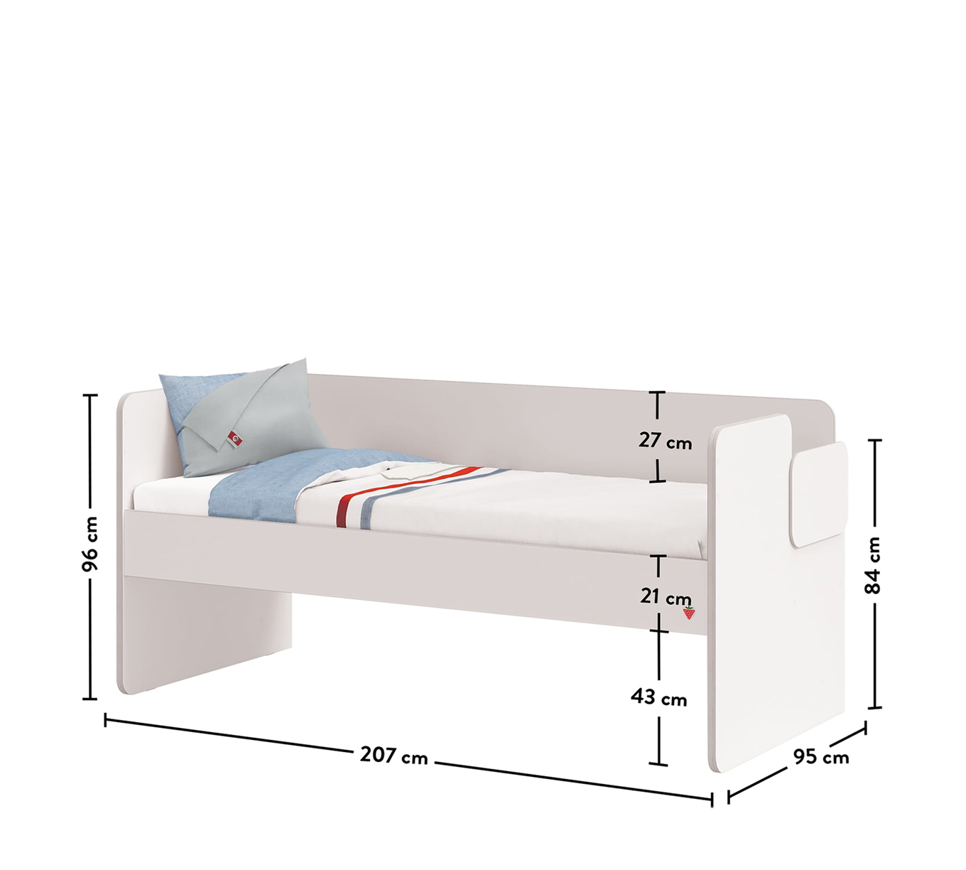 Bett Studio Oberteil White 9