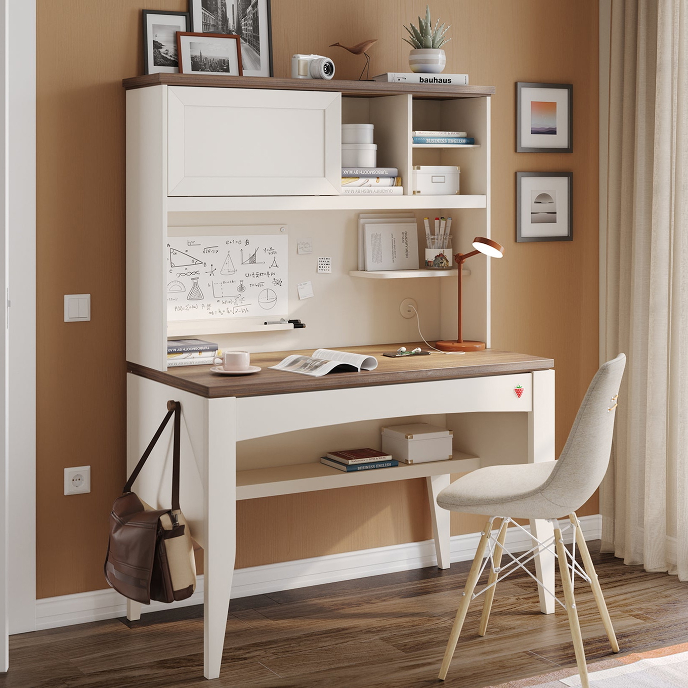 Schreibtisch Lapel mit Aufsatz 3