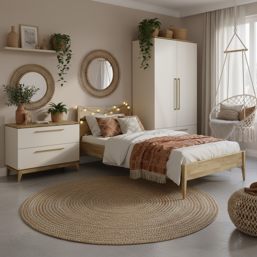 Bett Stiene Eiche, 90 x 200 cm 4