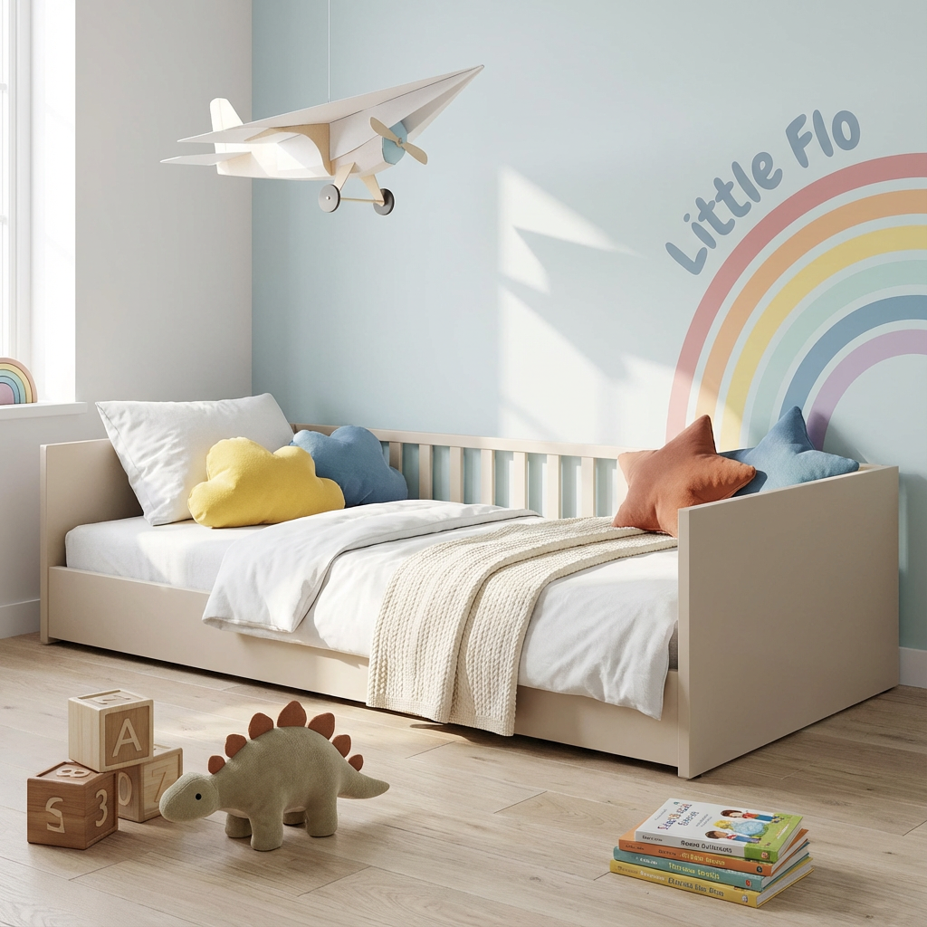 Bett Little Flo Beige, 90 x 200 cm 3
