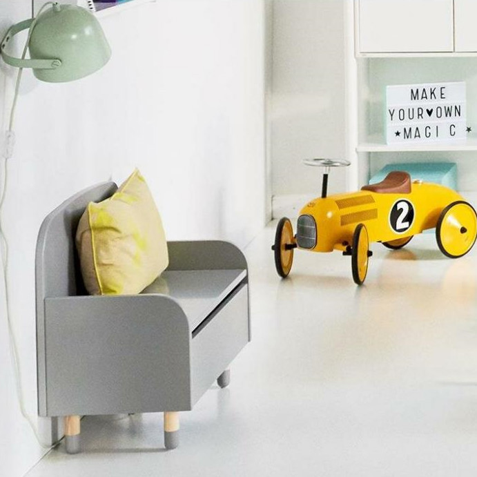 Sitzbank mit Stauraum Dots Grau 2