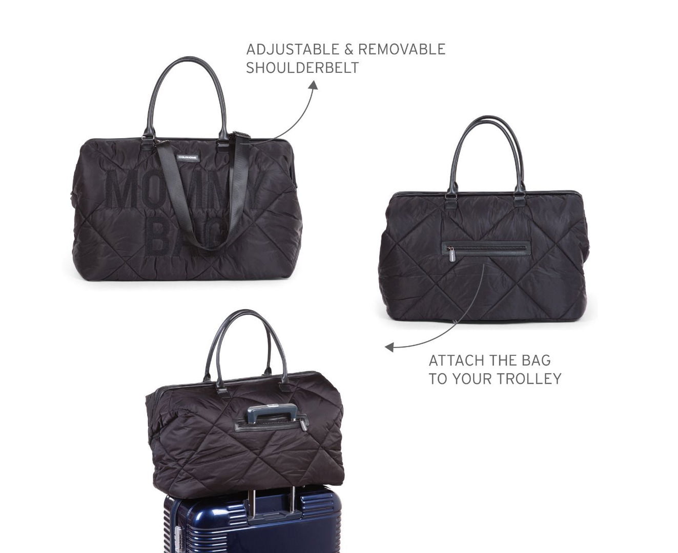 Mommy Bag Gesteppt Schwarz 10