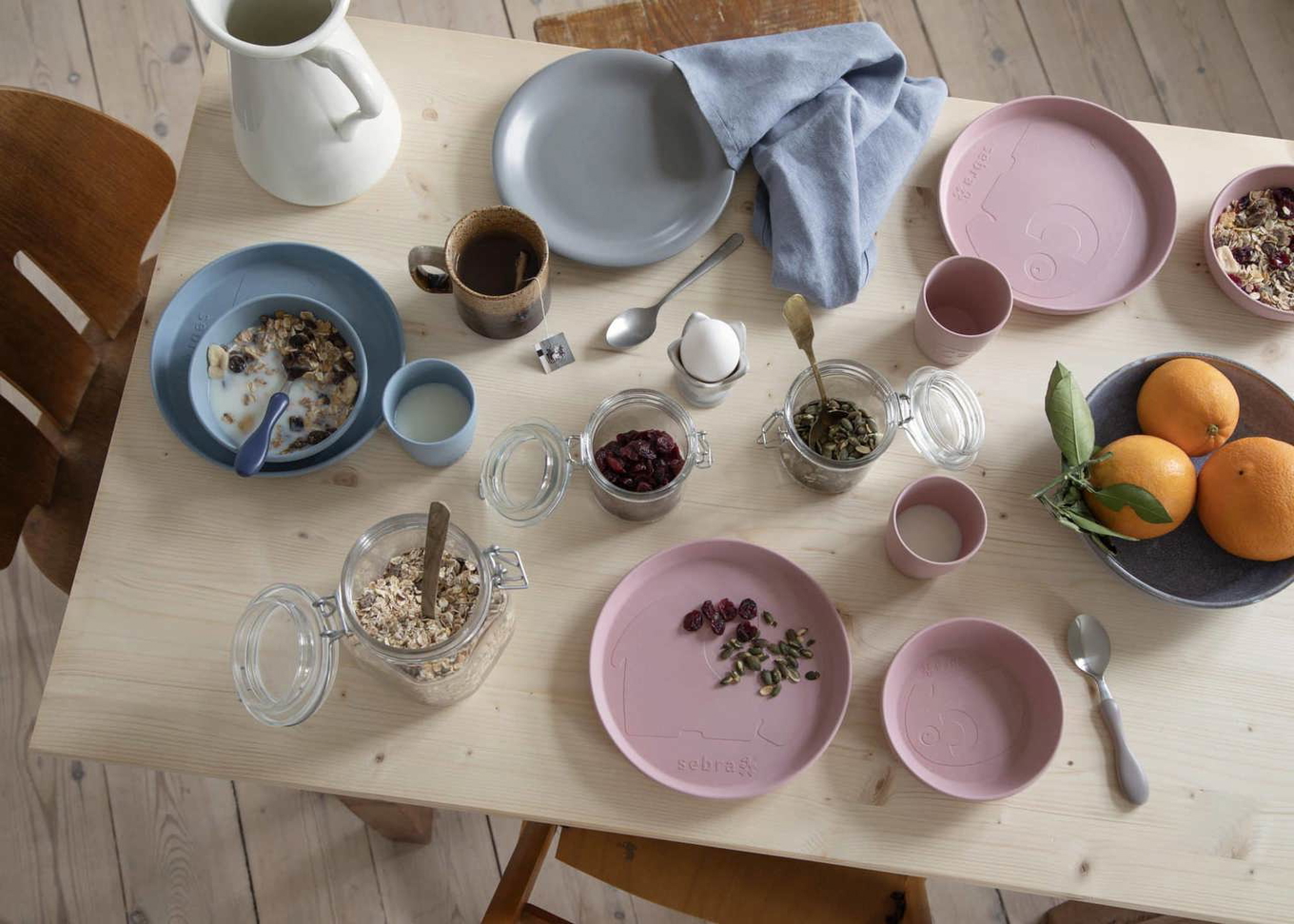 Geschirrset Mums Blüten Pink 4