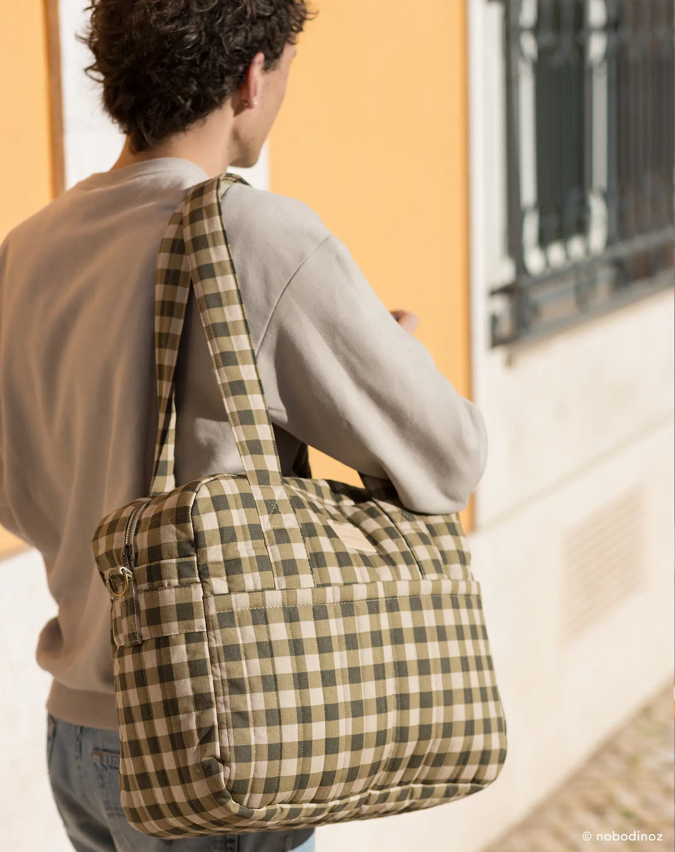 Wickeltasche Hyde Park Green Checks 3