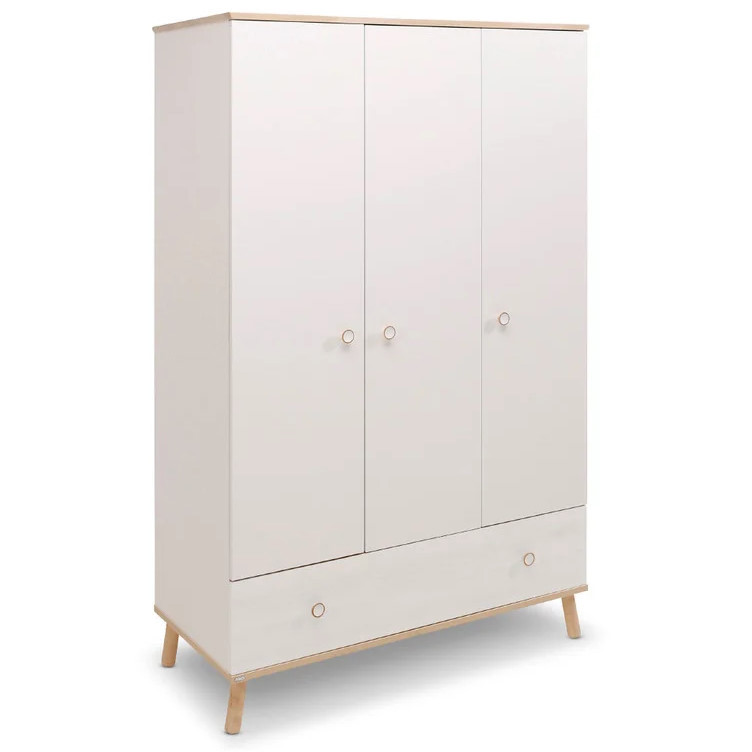 Kleiderschrank Ylvie 3-türig Weiss 3