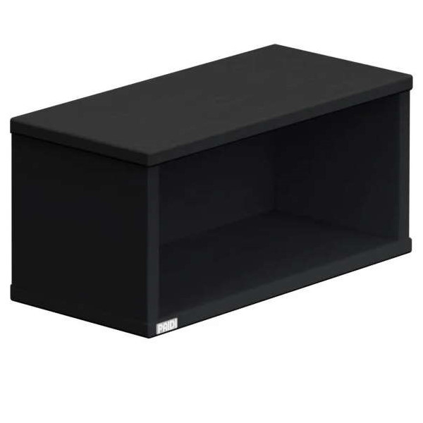 Wandregal Rechteckig Naturschwarz 1