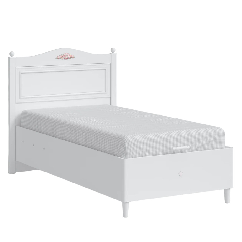 Bett Rustik mit Stauraum, 100 x 200 cm