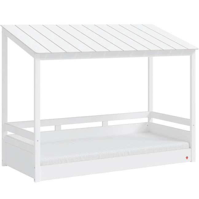 Hausbett Montes mit Dach Weiss 1