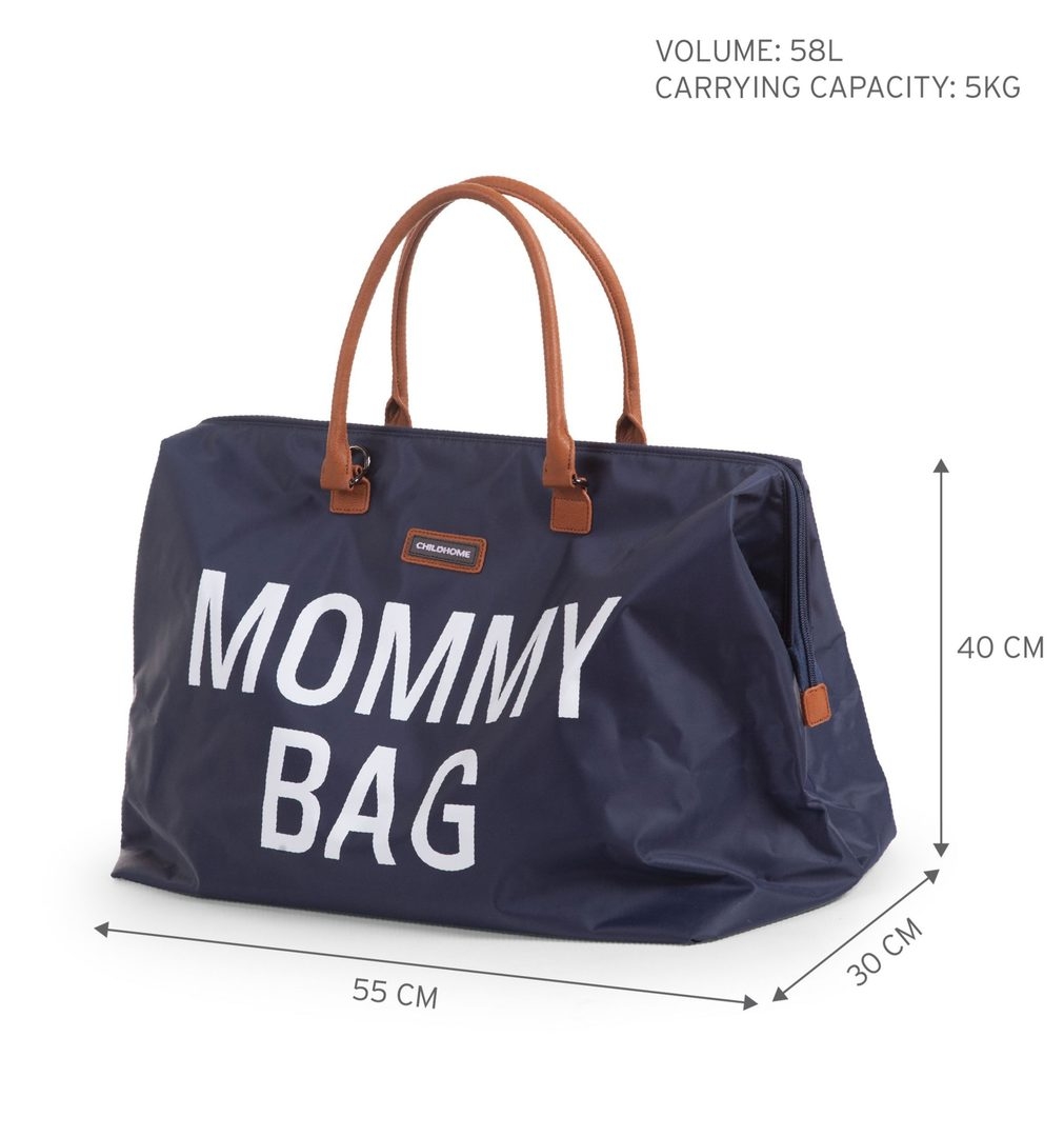 Mommy Bag Navy Weiss 7