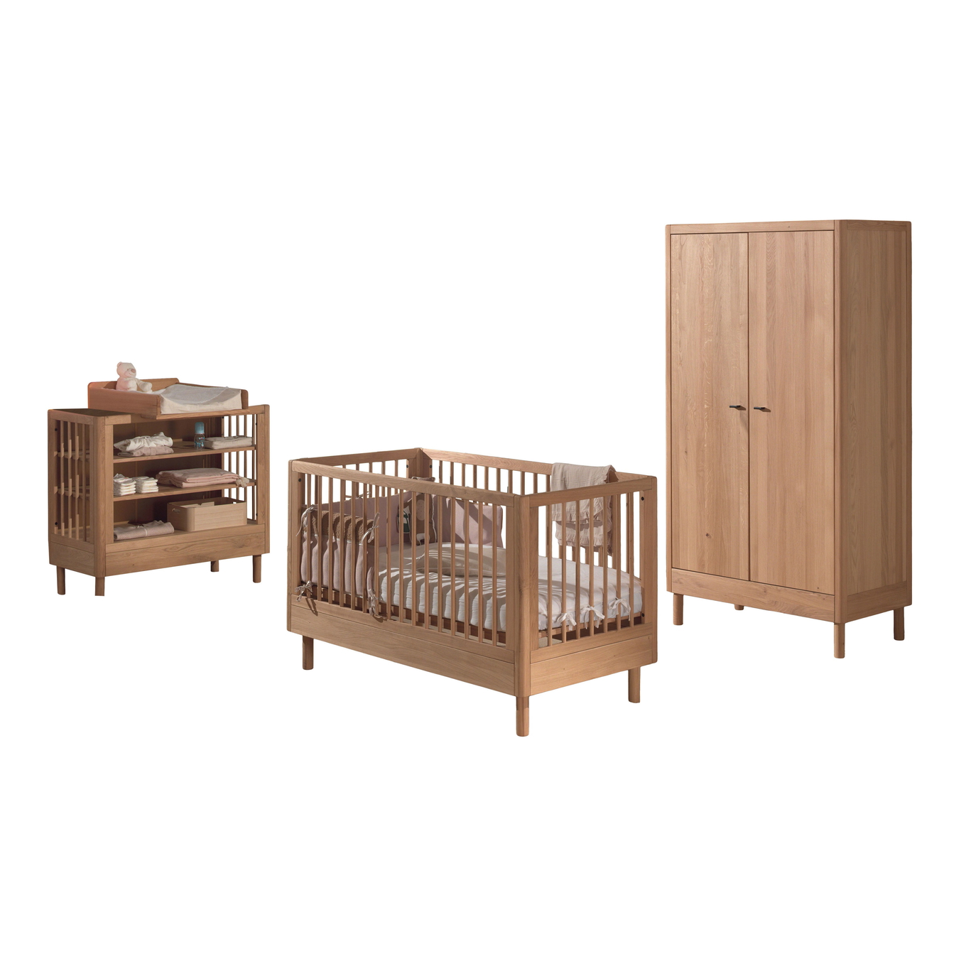 Babyzimmer Forrest Eiche 4-teilig Set B