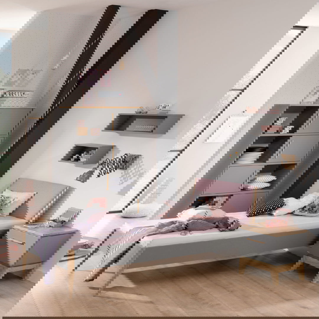 Wandregal Rechteckig Lang Schiefergrau 4