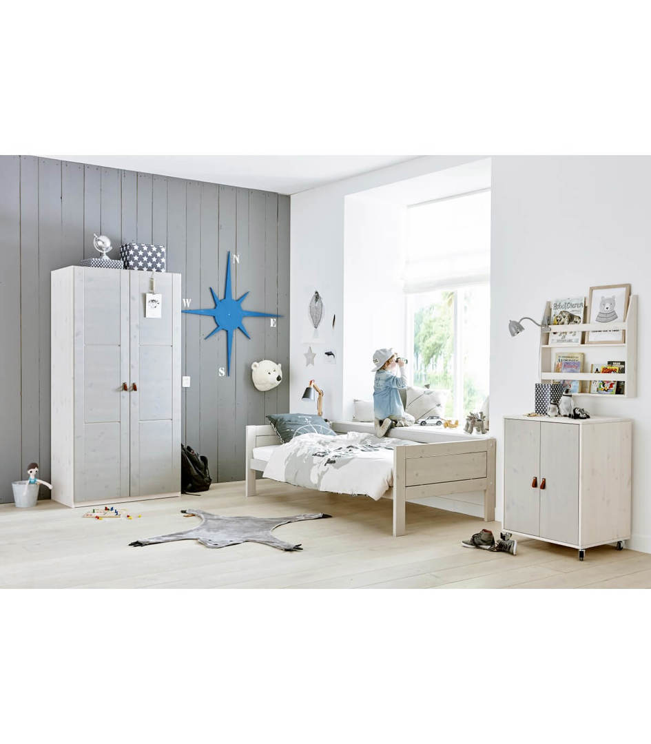 Basisbett Lifetime Weiss lasiert, Rollrost 4