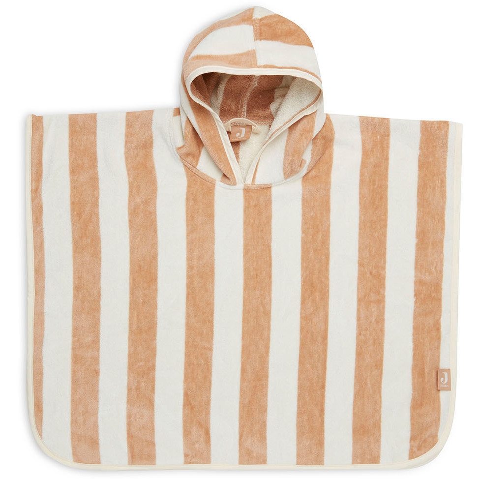 Badeponcho Stripe Frottee Biscuit 1