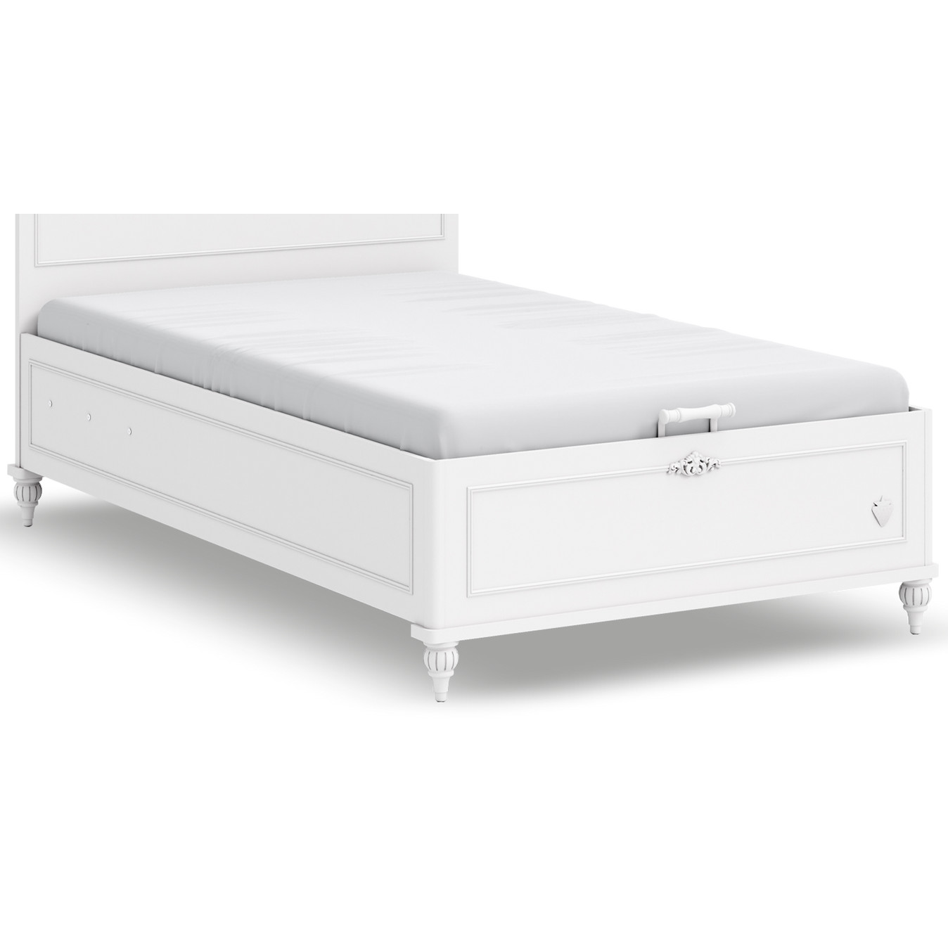 Bett Romantic ohne Kopfteil mit Stauraum, 120 x 200 cm 1