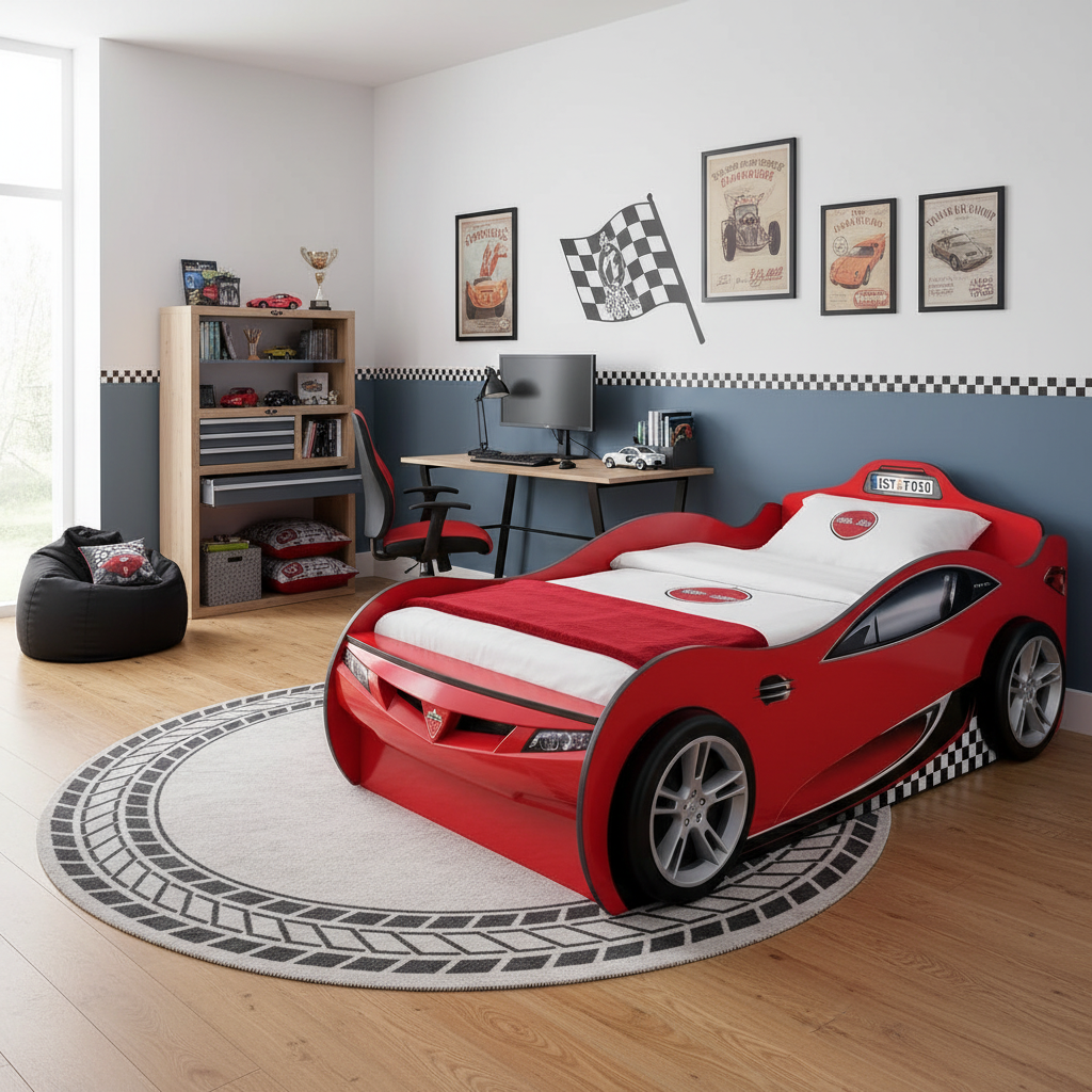 Autobett Coupe für 2 Rot 5