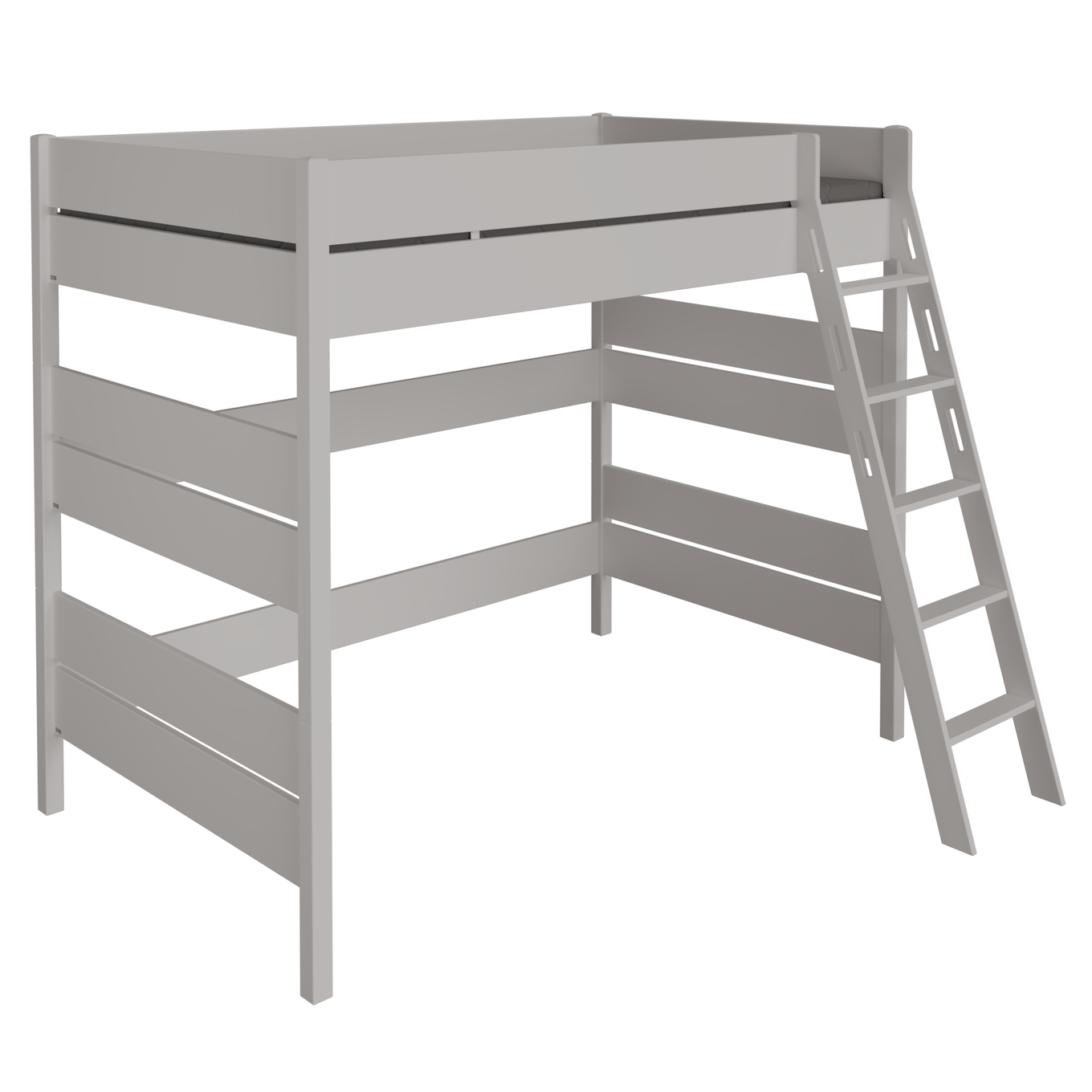 Hochbett Tiago Grau, mit Schrägleiter, 120 x 200 cm 1