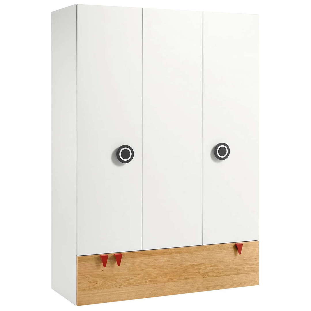 Kleiderschrank Minimo 3-türig mit Schublade Holz