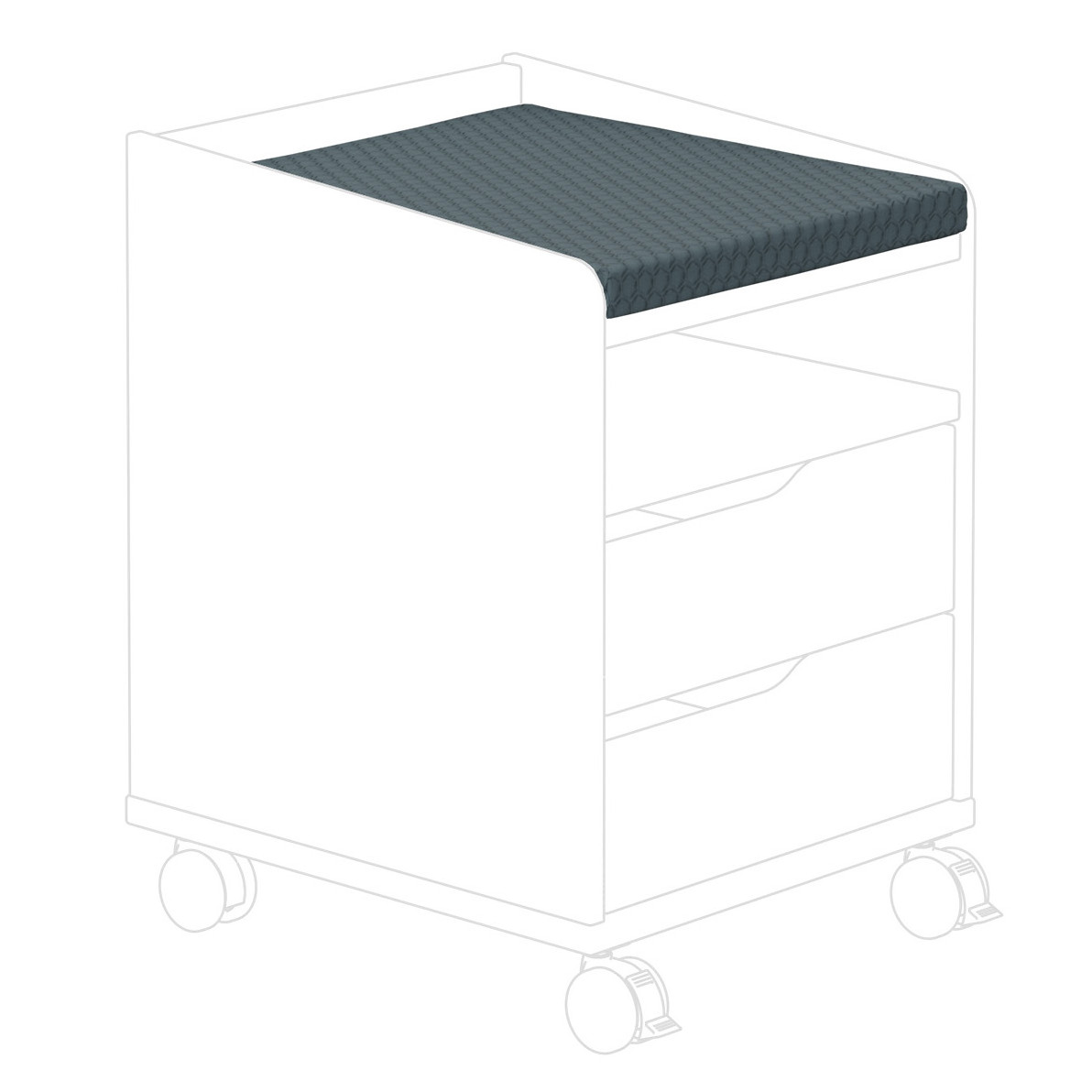 Sitzpolster WS für Rollcontainer 2S Grau