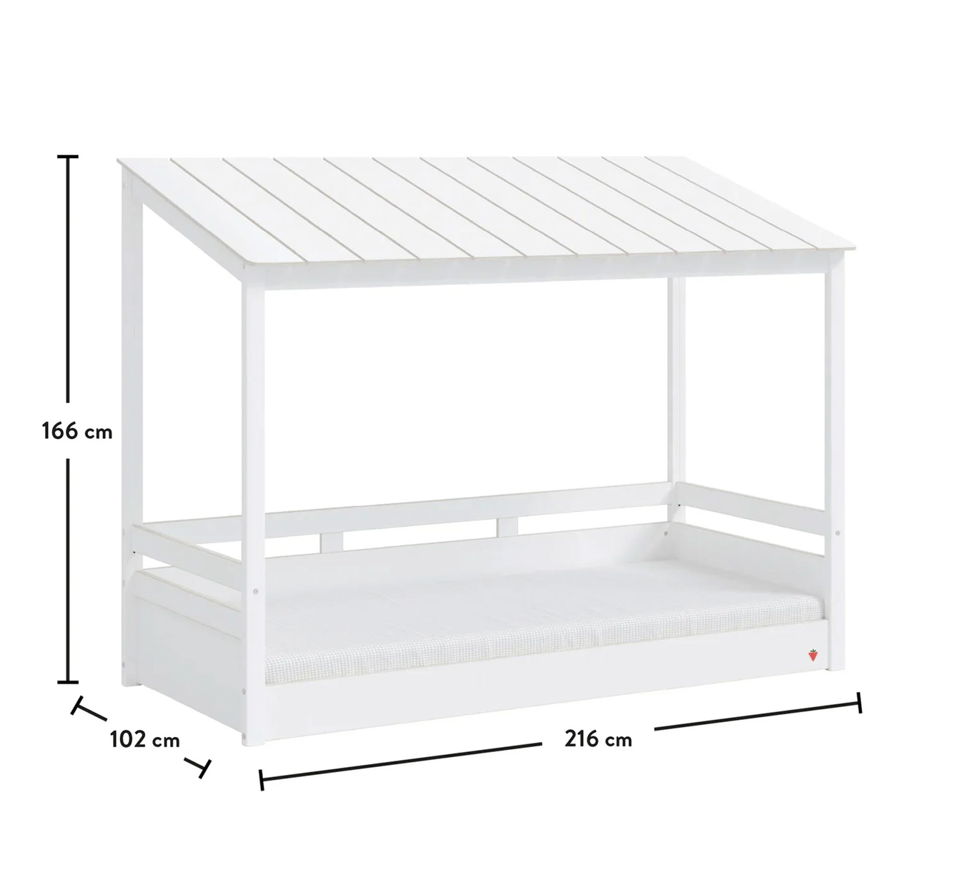 Hausbett Montes mit Dach Weiss 5