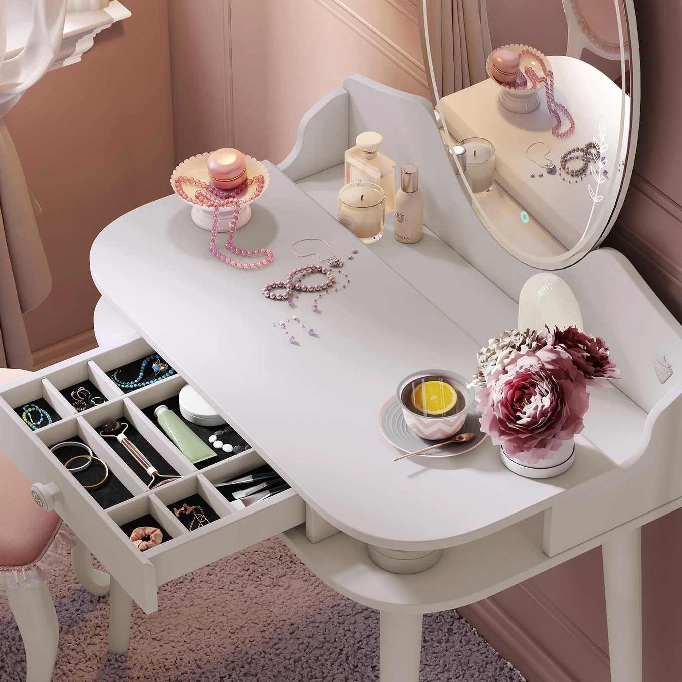 Schminktisch Weiss 4