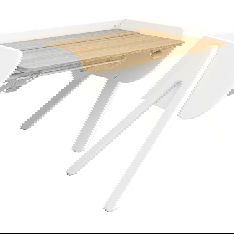 Schreibtisch Woody Nor Weiss/Eiche 5