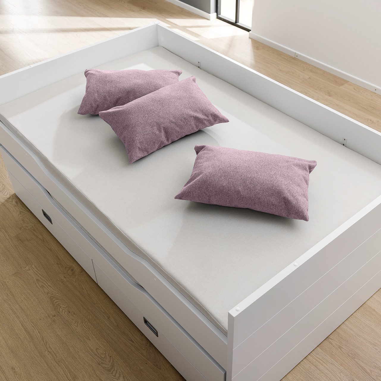 Partykissen Lang aus Mikrofaser Dunkelrosa