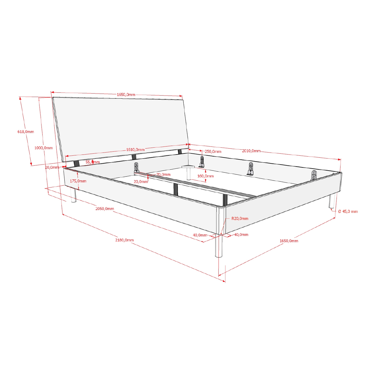 Bett Forrest B 160x200cm 3