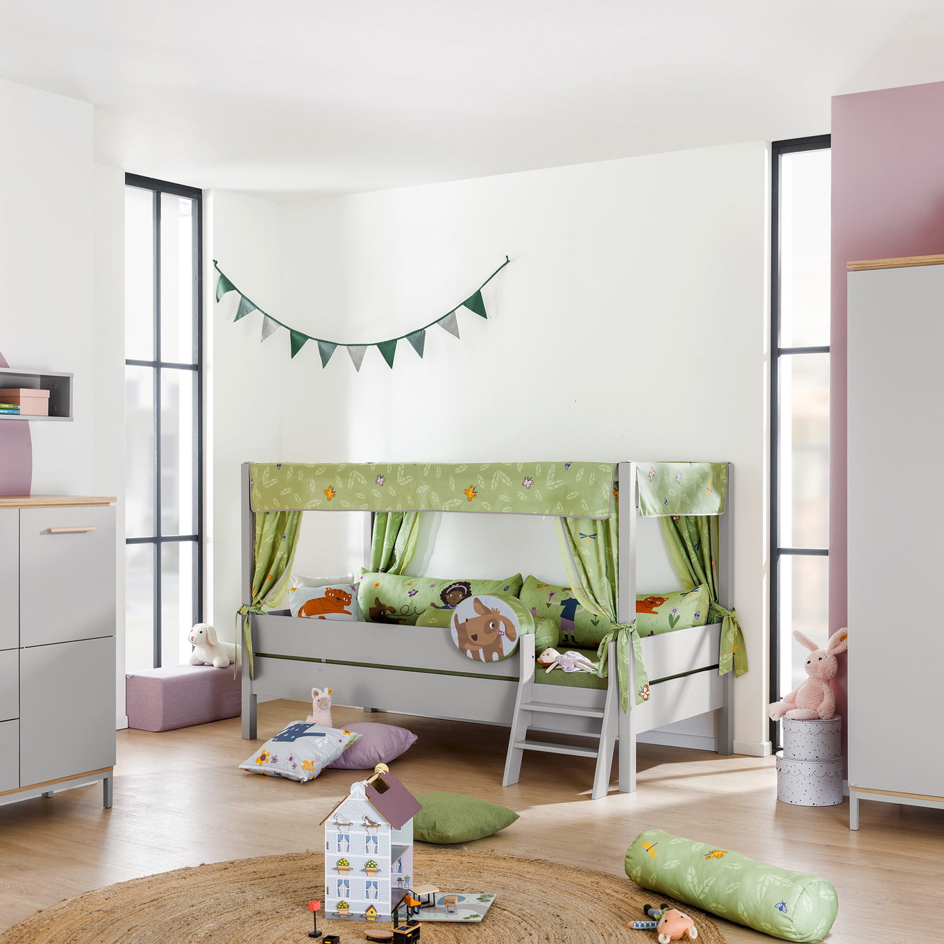 Bett Tiago Kieselgrau, 90 x 200 cm 4