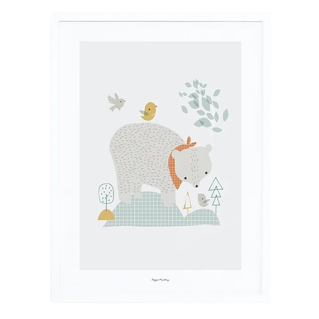 Poster Bär mit Rahmen 1