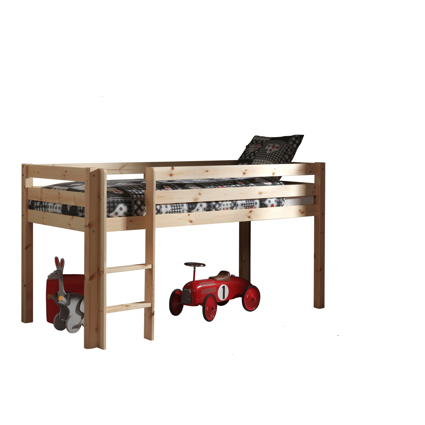 Halbhohes Bett Space Shuttle Holz 3