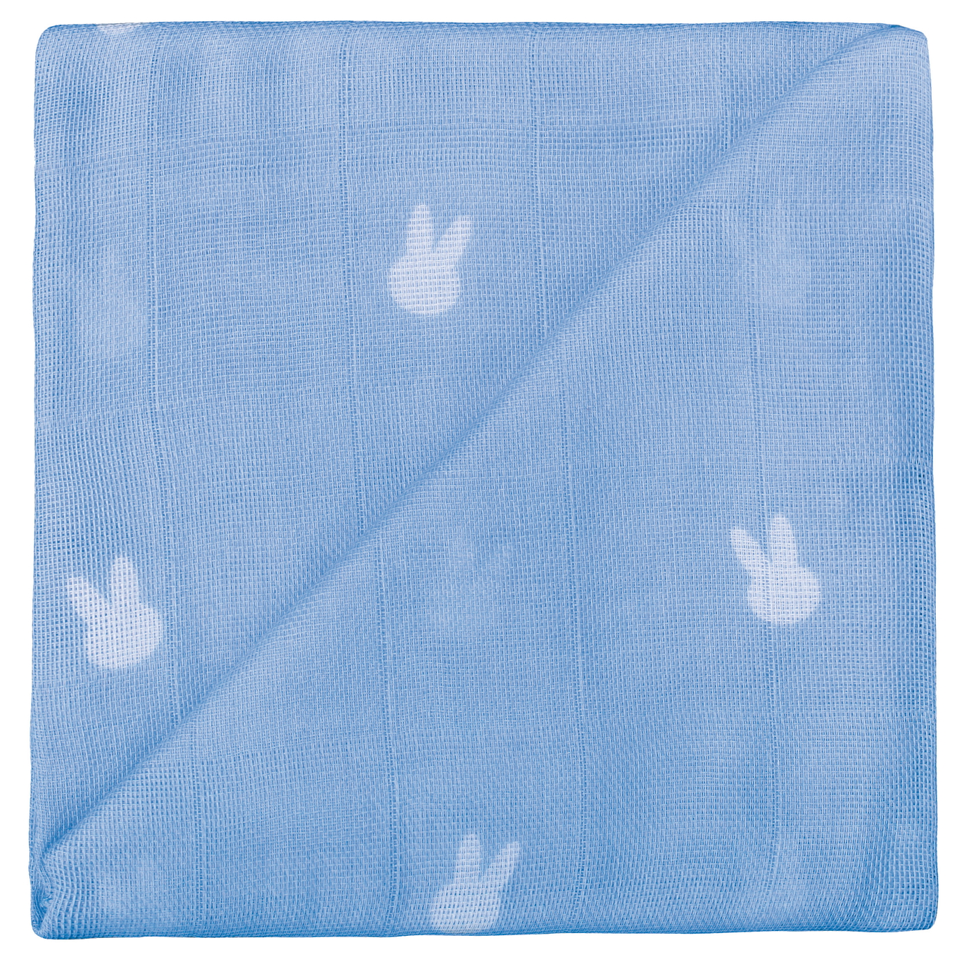 Gaze Spucktuch Blau Hase 1