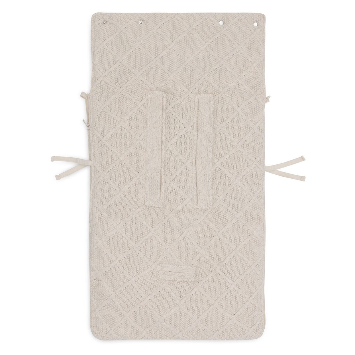 Fusssack für Babyschale Check Knit Oatmeal 5