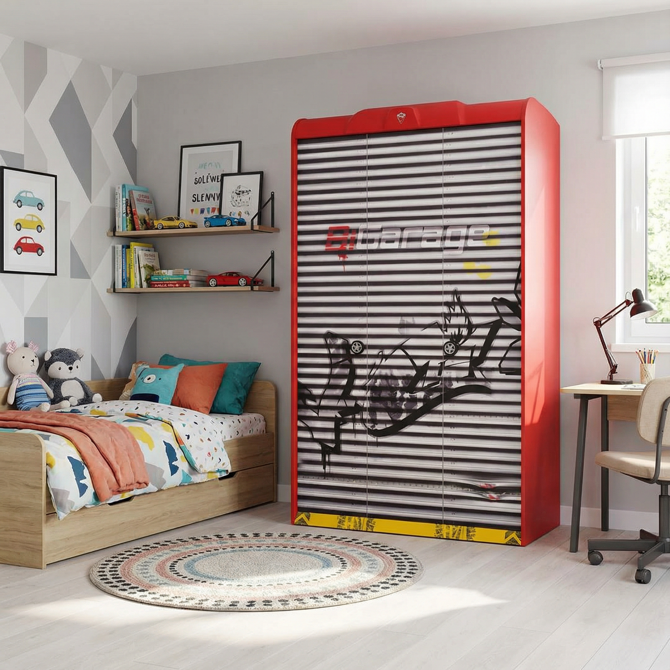 Kleiderschrank Champion Racer 3-türig 5