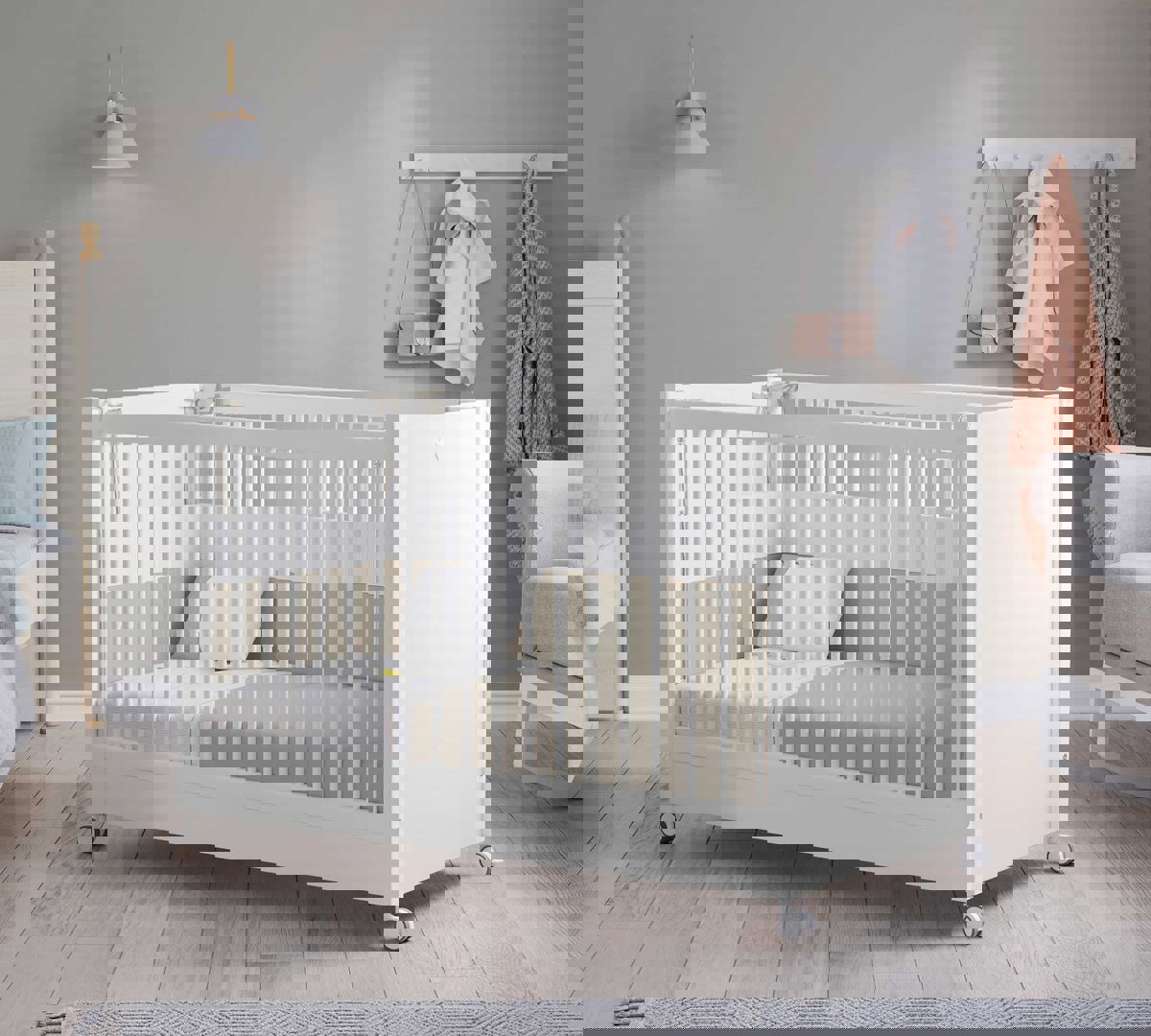 Babybett 2 in 1 Weiss 3