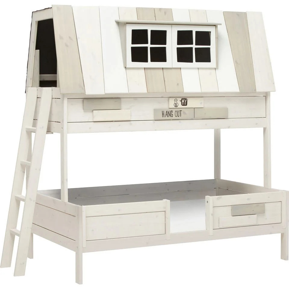 Abenteuerbett My Hangout 120 Weiss lasiert