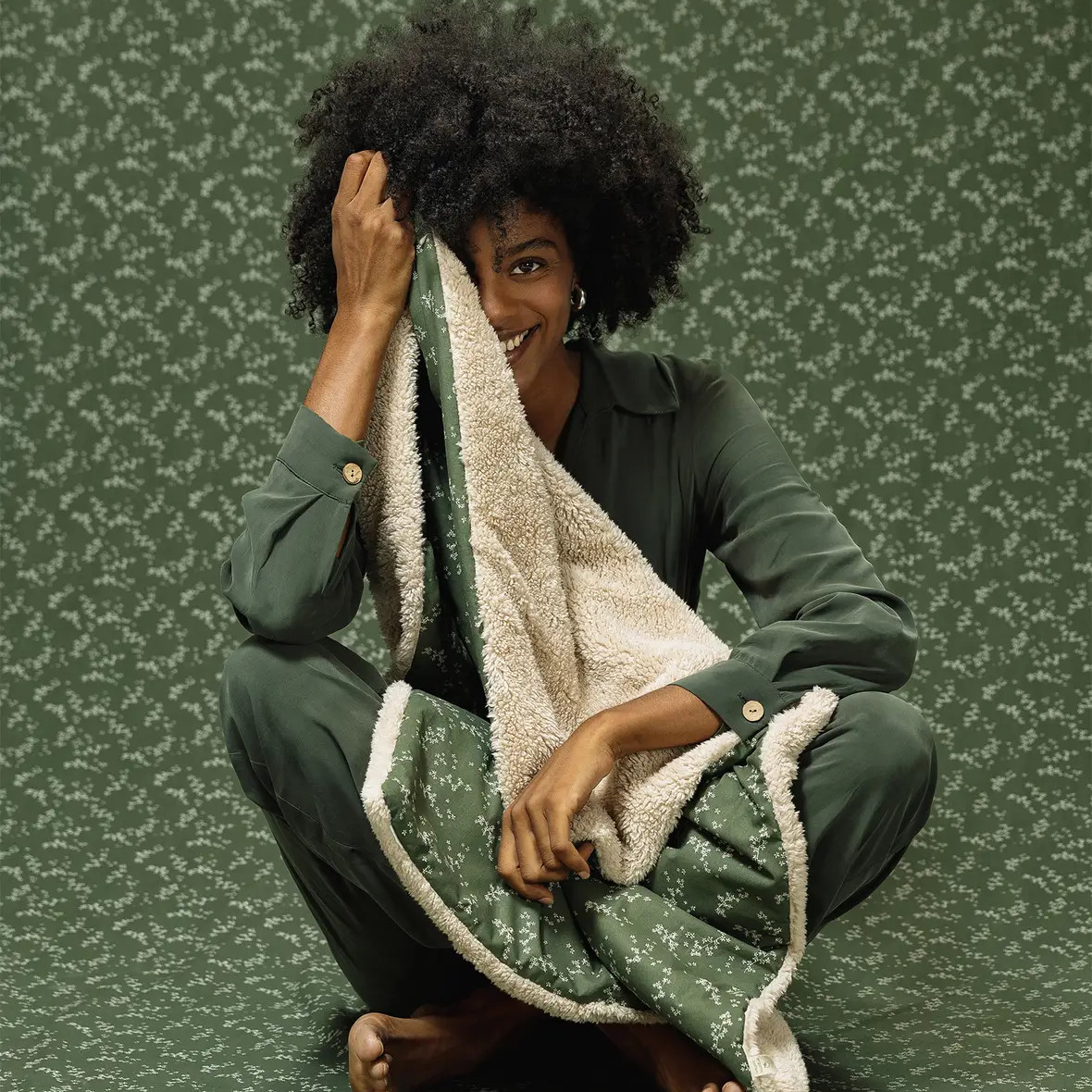 Babydecke Stories Winter Green Jasmine #2