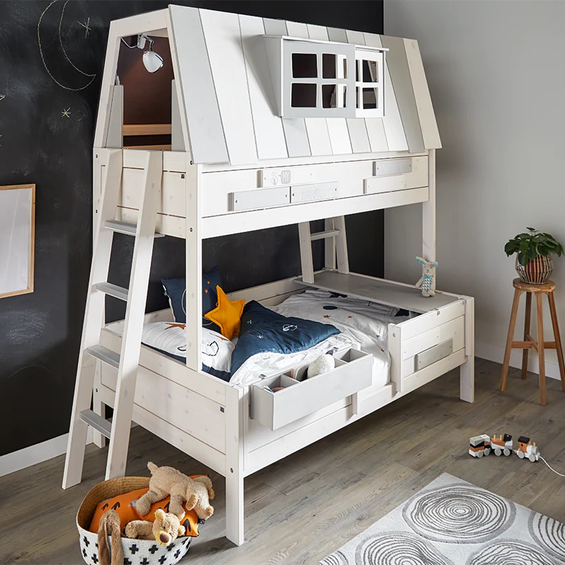 Abenteuerbett My Hangout 120 als Etagenbett Weiss 2