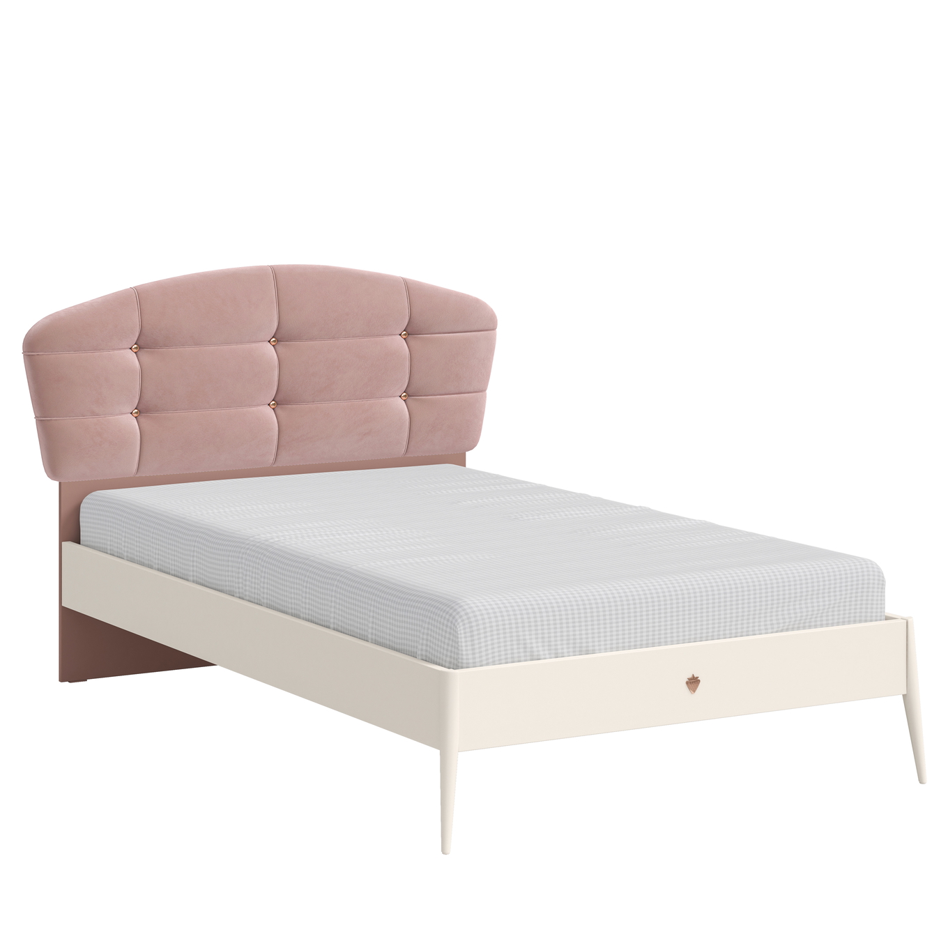 Bett Elegance mit Kopfteil rund, Standard, 120 x 200 cm