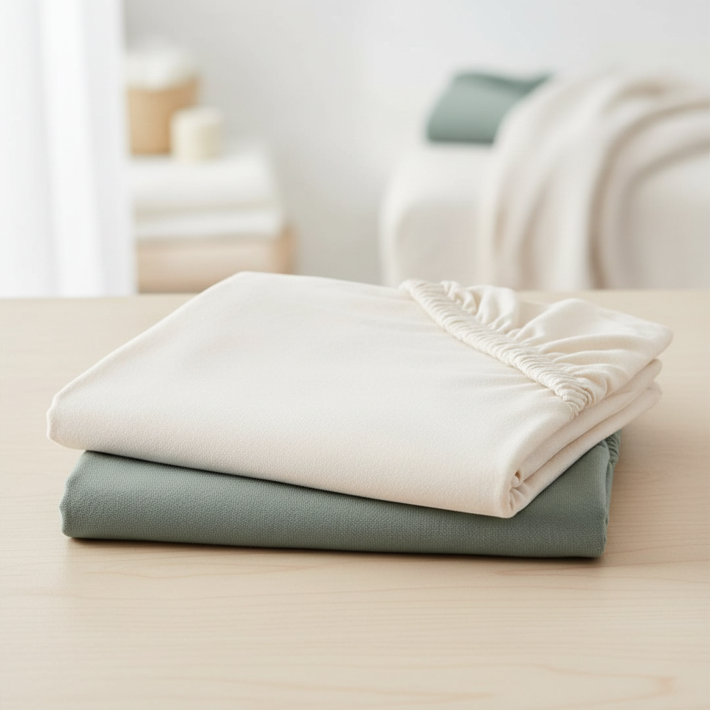 Fixleintuch Jersey 70x140cm 2er Pack Ivory, Sea Green #2