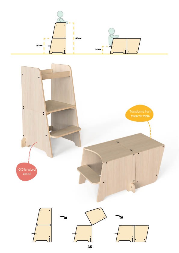 Lernturm Kule Bend 2in1 7