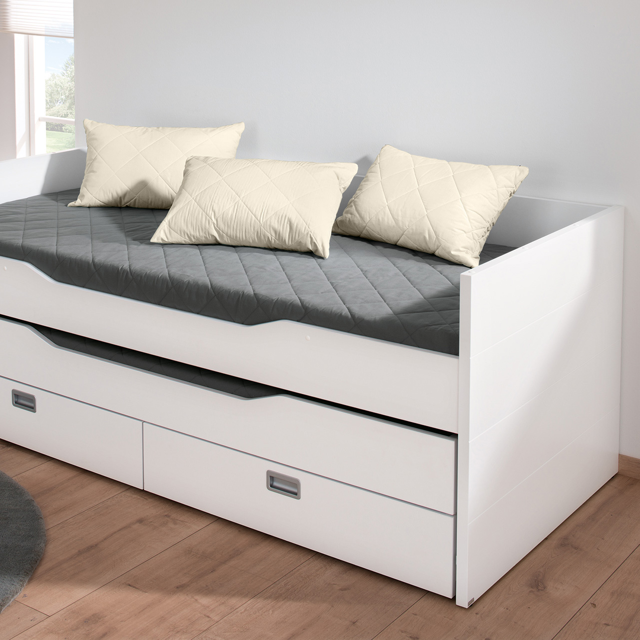 Partykissen Lang aus Baumwolle Beige