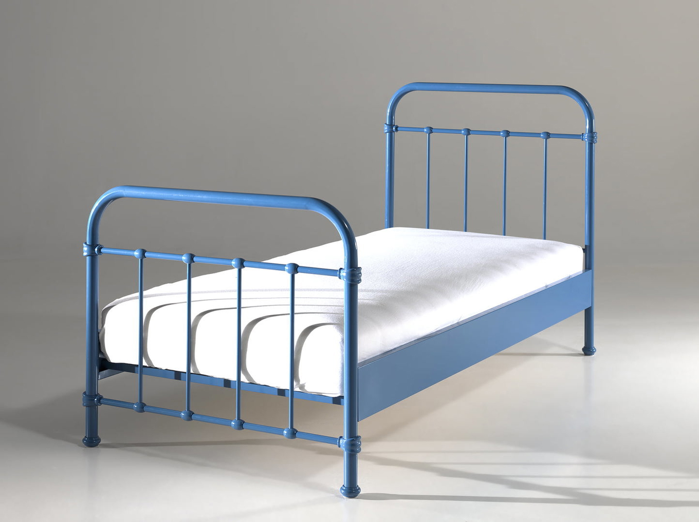 Metallbett New York Blau 4