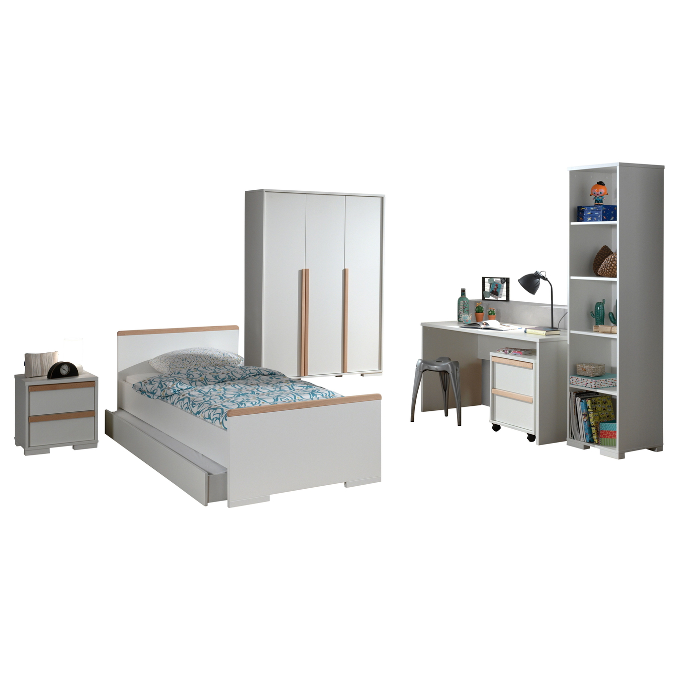 Kinderzimmer London 7-teilig Set Weiss, 3 1