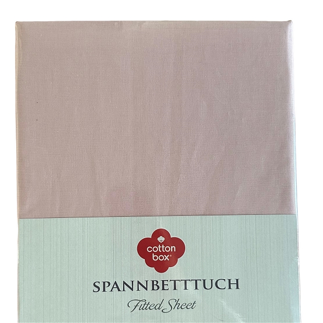 Fixleintuch Cotton Box Rosa, 120 x 200 cm
