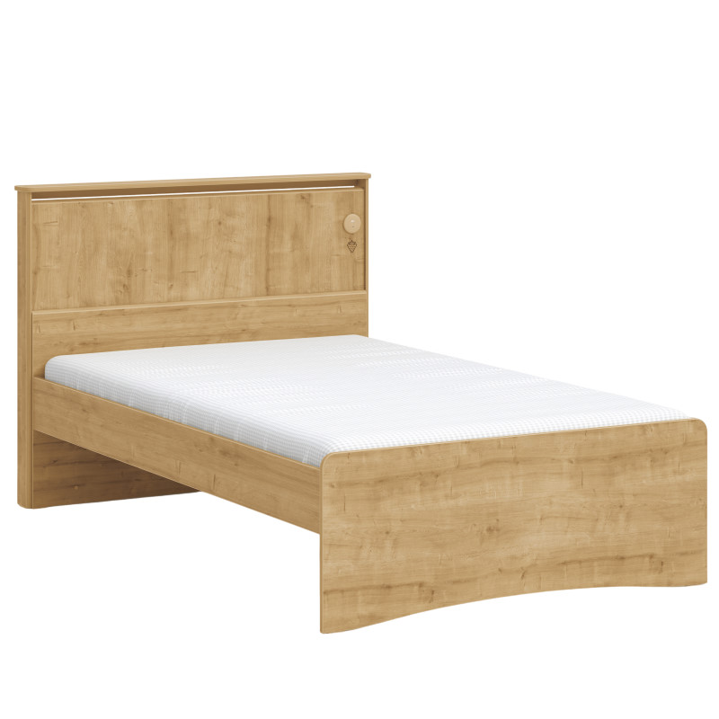 Bett Mocha mit Kopfteil Standard, ohne Ablage, 120 x 200 cm 1