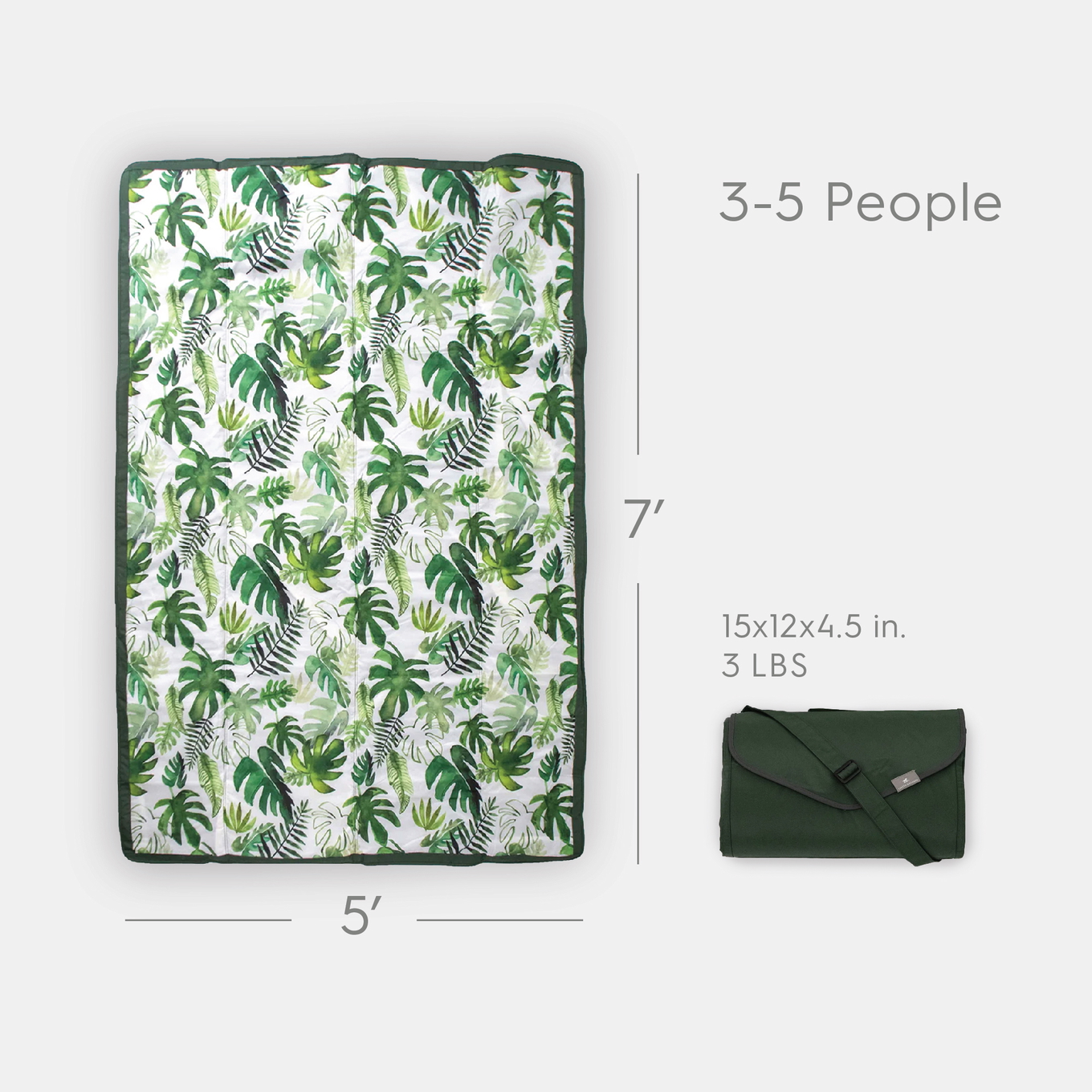 Picknick-Decke Tropical Leaf 152 x 213 cm 5